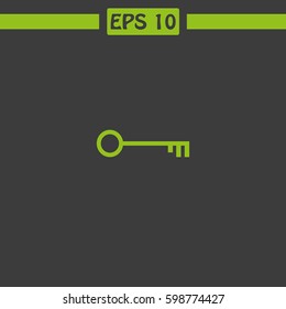 Pictograph Of Key Vector Icon.
