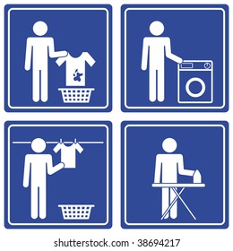 Pictograph - Laundry, male