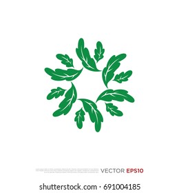 Pictograph of leaves floral and basic element for icon, logo and identity designs