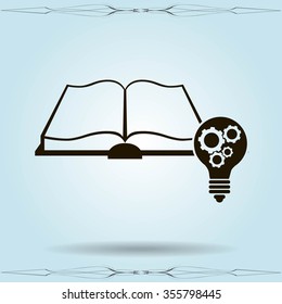 Pictograph of light bulb and catalog