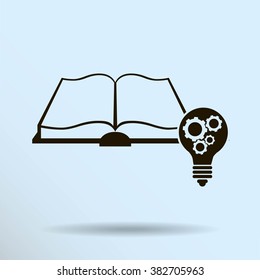 Pictograph of light bulb and catalog