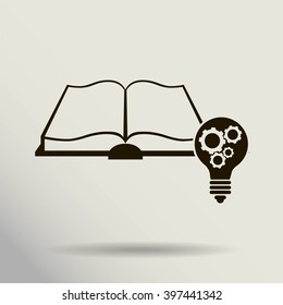 Pictograph of light bulb and catalog