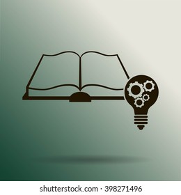 Pictograph of light bulb and catalog