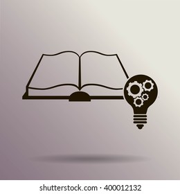 Pictograph of light bulb and catalog
