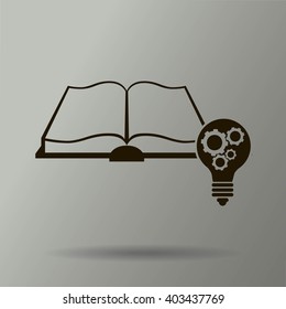 Pictograph of light bulb and catalog
