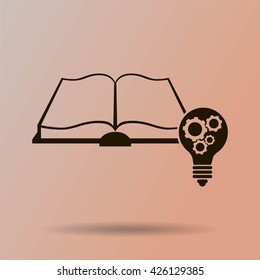 Pictograph of light bulb and catalog