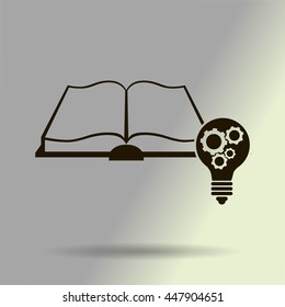 Pictograph of light bulb and catalog