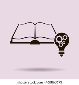 Pictograph of light bulb and catalog