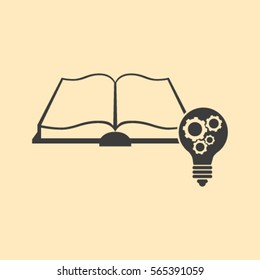 Pictograph of light bulb and catalog