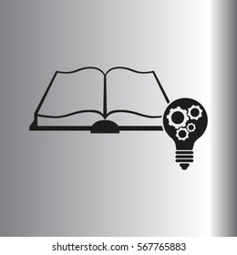 Pictograph of light bulb and catalog