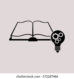 Pictograph of light bulb and catalog