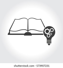 Pictograph of light bulb and catalog
