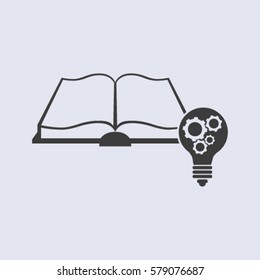 Pictograph of light bulb and catalog