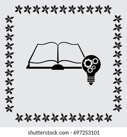 Pictograph of light bulb and catalog