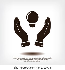 Pictograph of light bulb icon