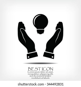 Pictograph of light bulb icon