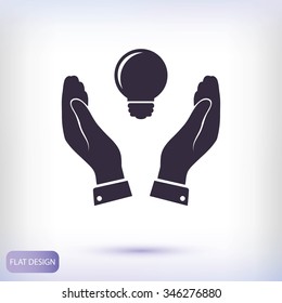Pictograph of light bulb icon