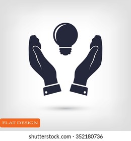 Pictograph of light bulb icon