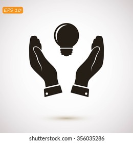 Pictograph of light bulb icon