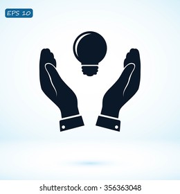 Pictograph of light bulb icon