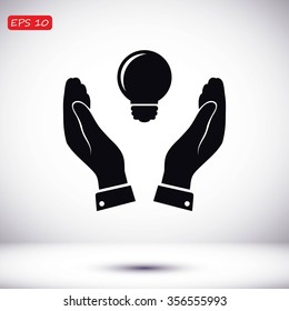 Pictograph of light bulb icon