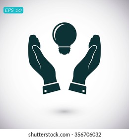 Pictograph of light bulb icon
