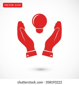 Pictograph of light bulb icon