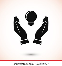 Pictograph of light bulb icon