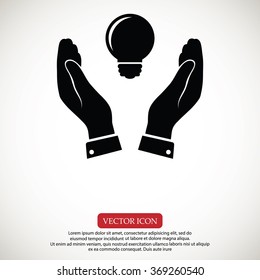 Pictograph of light bulb icon