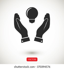 Pictograph of light bulb icon