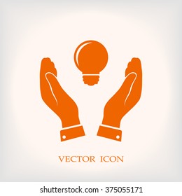 Pictograph of light bulb icon