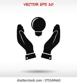 Pictograph of light bulb icon