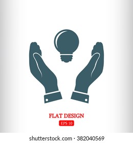 Pictograph of light bulb icon