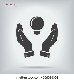 Pictograph of light bulb icon