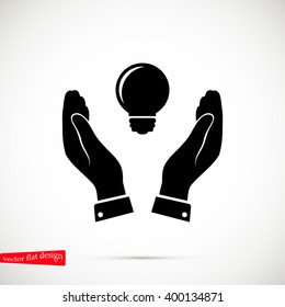 Pictograph of light bulb icon