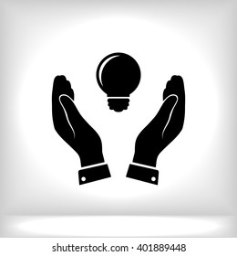 Pictograph of light bulb icon
