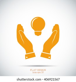 Pictograph of light bulb icon