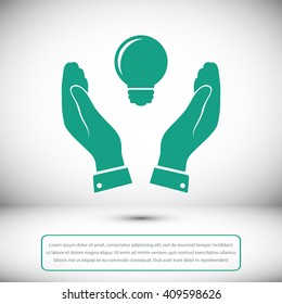Pictograph of light bulb icon