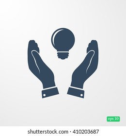 Pictograph of light bulb icon