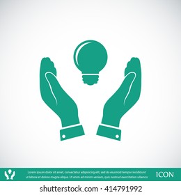 Pictograph of light bulb icon