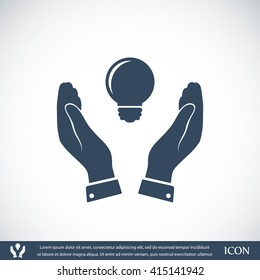 Pictograph of light bulb icon