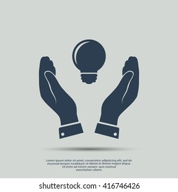 Pictograph of light bulb icon