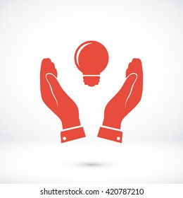 Pictograph of light bulb icon