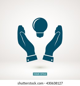 Pictograph of light bulb icon