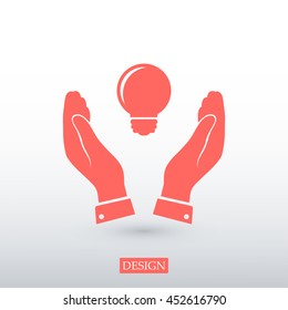 Pictograph of light bulb icon