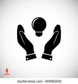 Pictograph of light bulb icon