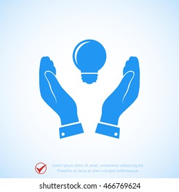 Pictograph of light bulb icon