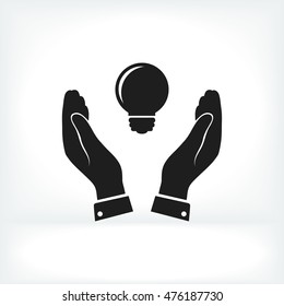 Pictograph of light bulb icon, vector best flat icon, EPS