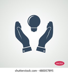 Pictograph of light bulb icon, vector best flat icon, EPS