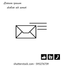 Pictograph of mail. vector illustration